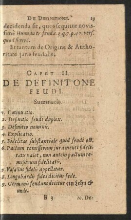 Caput II. De Definit[i]one Feudi.