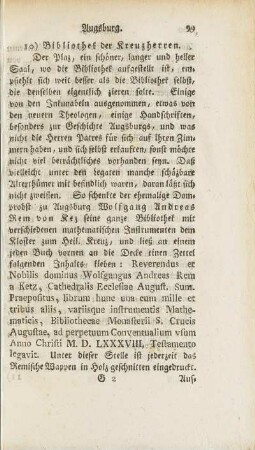10) Bibliothek der Kreuzherren.