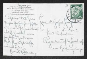 Brief von Herbert Eulenberg an Gerhart Hauptmann und Margarete Hauptmann