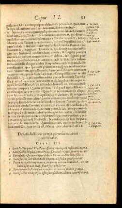 De satisfactione, teria parte sacramenti poenitentiae. Caput III.