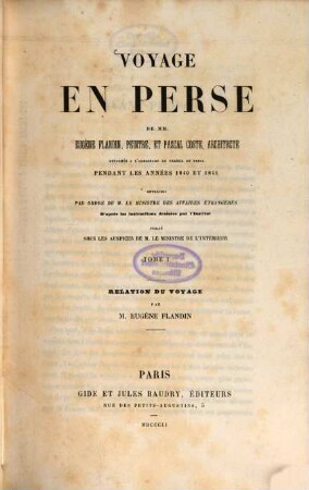 Voyage en Perse, 1