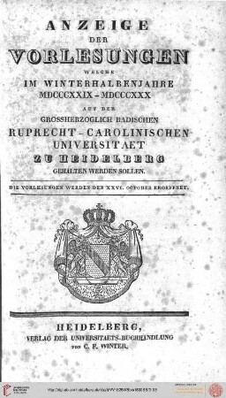 Wintersemester 1829/1830