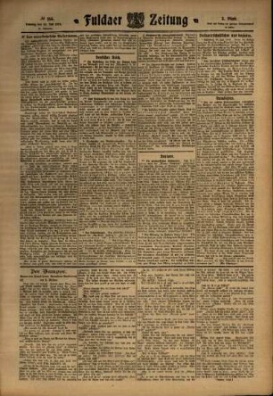 Dritte Ausgabe vom Samstag, den 23. Juli 1910.