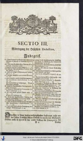 Sectio III. Widerlegung der Heßischen Deduction.