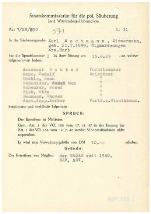 Bachmann, Karl