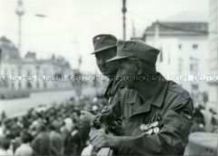 Parade der Kampfgruppen zum 10.Jahrestag des Mauerbaus