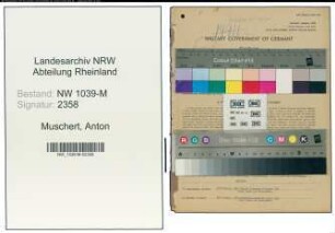 Entnazifizierung Anton Muschert , geb. 04.06.1891 (Bankbeamter)