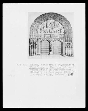 Dijon, Kathedrale Saint Bénigne, Westfassade, Hauptportal