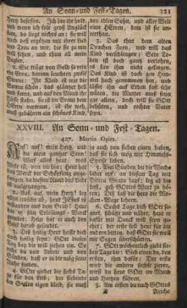 XXVIII. An Sonn- und Fest-Tagen