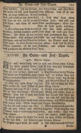 XXVIII. An Sonn- und Fest-Tagen