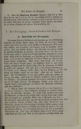 I. Die Kreuzzüge, deren Ursachen und Folgen