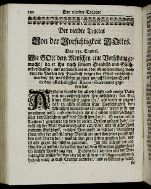 Der vierdte Tractat Von der Vorsichtigkeit Gottes.
