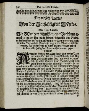 Der vierdte Tractat Von der Vorsichtigkeit Gottes.