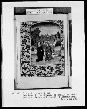 Stundenbuch — Heimsuchung, Folio 37verso