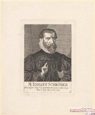 M. Johann Schröder, Prediger bei St. Lorenz