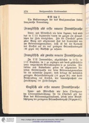 Englisch als erste neuere Fremdsprache