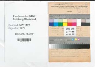 Entnazifizierung Rudolf Heinrich , geb. 23.04.1903 (Gastwirt)