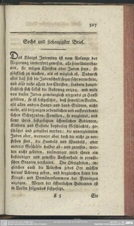 Sechs und siebenzigster Brief