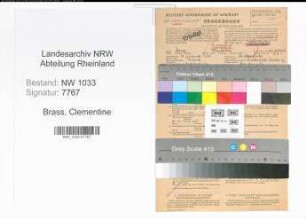Entnazifizierung Clementine Brass , geb. 16.01.1920 (Sekretaerin)