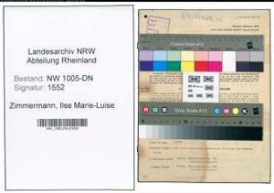 Entnazifizierung Ilse Marie-Luise Zimmermann , geb. 20.03.1913 (Geschaeftsinhaberin)