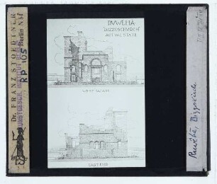 Ruweiha, Nordbasilika, Bizzoskirche : Aufrisse, West- u. Ostabschluss
