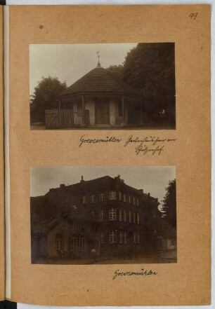 Gartenhäuschen am Schützenhof, Grevesmühlen. Schützenhof, Grevesmühlen: Ansichten (aus: Skizzen- und Fotoalbum 25)