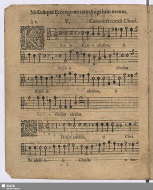 Missa super Ecce ego mittam Angelum meum