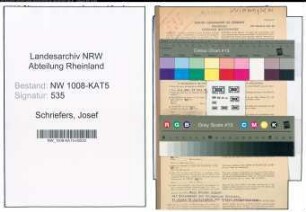 Entnazifizierung Josef Schriefers , geb. 21.03.1896 (Haendler)