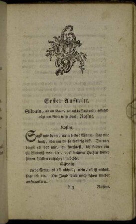 Erster Auftritt. - Siebenter Auftritt.