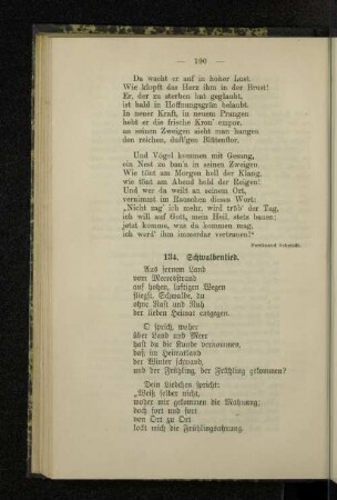 134. Schwalbenlied.