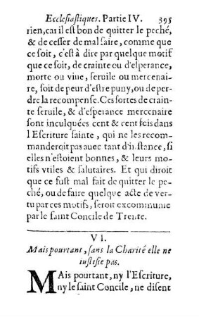 VI. Mais pourtant, sans la Charité elle ne iuslisie pas