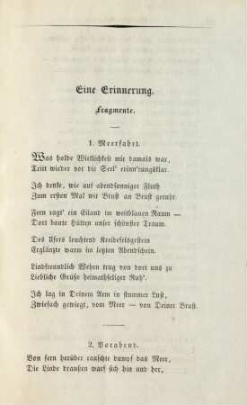 Eine Erinnerung