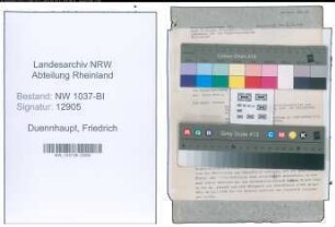 Entnazifizierung Friedrich Duennhaupt , geb. 03.11.1913 (Lehrer)