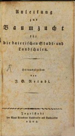 Anleitung zur Baumzucht