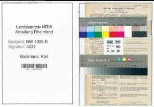 Entnazifizierung Karl Backhaus , geb. 23.02.1921 ()