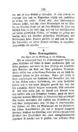 Ueber Sonntagsschulen