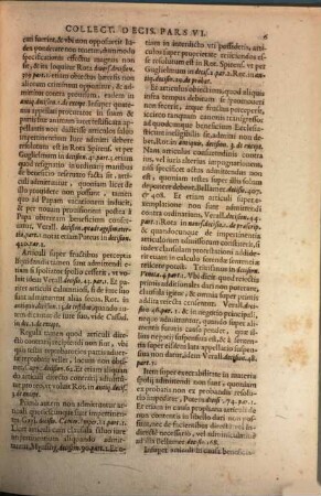 Collectanea Decisionvm : Omnes Fere Casvs In Tribvnalibvs Italiae, praesertim Sacri Consilij Neapol. Hispaniae, Galliae, Germaniae, & Poloniae decisos, ac controuersos complectens, 6