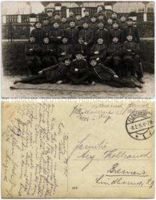 Gruppenbild der Rekruten der 2. Kompanie des Reserve-Infanterie-Regiments 36