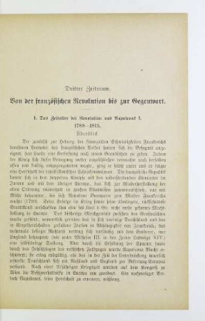 I. Das Zeitalter der Revolution und Napoleons I. 1789-1815