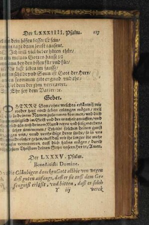 Der LXXXV. Psalm.