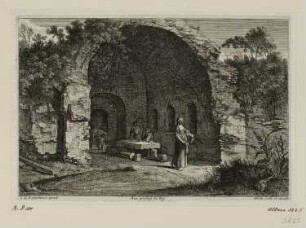 Grotte der Egeria, aus: "Italienische Ruinen"