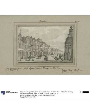 Berlin. Die Spandowsche Straße in Berlin 1690 unter der Reg. Churfürst Friedrich III.