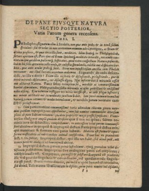 Sectio Posterior. Varia Panum genera recensens.