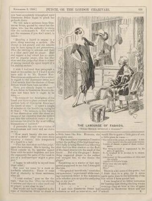 The language of fashion "Would moddom entertain a feather?"