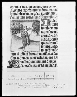 Stundenbuch, ad usum Romanum — Johannes der Täufer, Folio 169recto