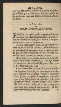 Cap. XI. De Curae Affectu Et Effectu.