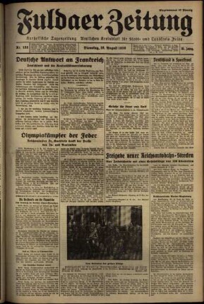 Ausgabe vom Dienstag, den 18. August 1936.