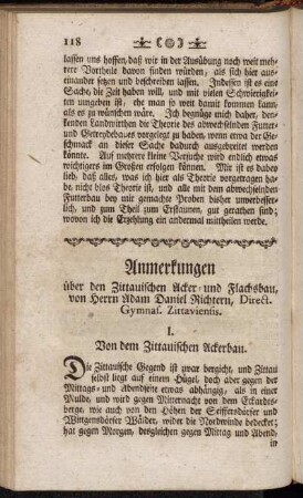 Anmerkungen über den Zittauischen Acker- und Flachsbau
