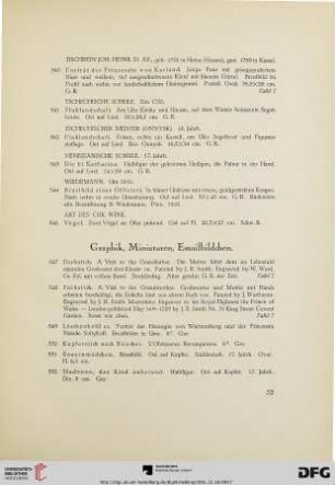 Graphik, Miniaturen, Emailbildchen (Nr. 547-594)