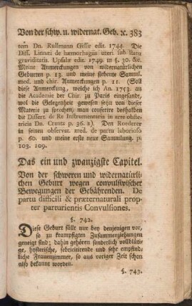 Das ein und zwanzigste Capitel. Von der schweren und widernatürlichen Geburt wegen convulsivischer Bewegungen der Gebährenden